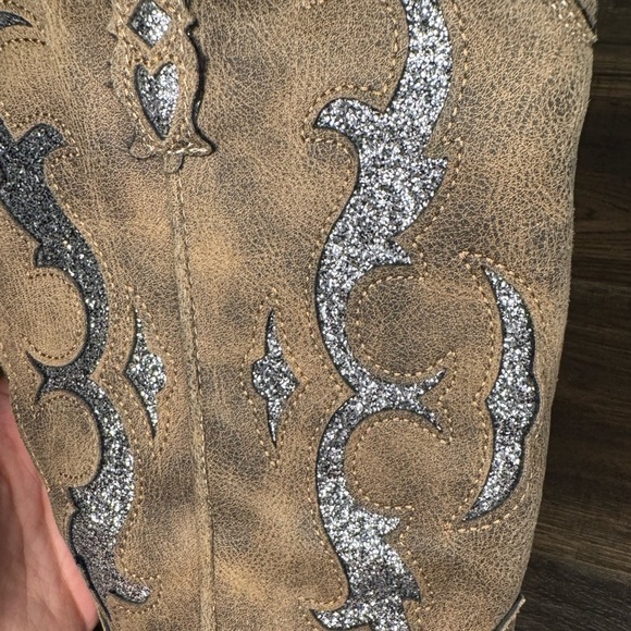 Pierre Dumas brown boots with glitter embellishments size 7 - Picture 4 of 6